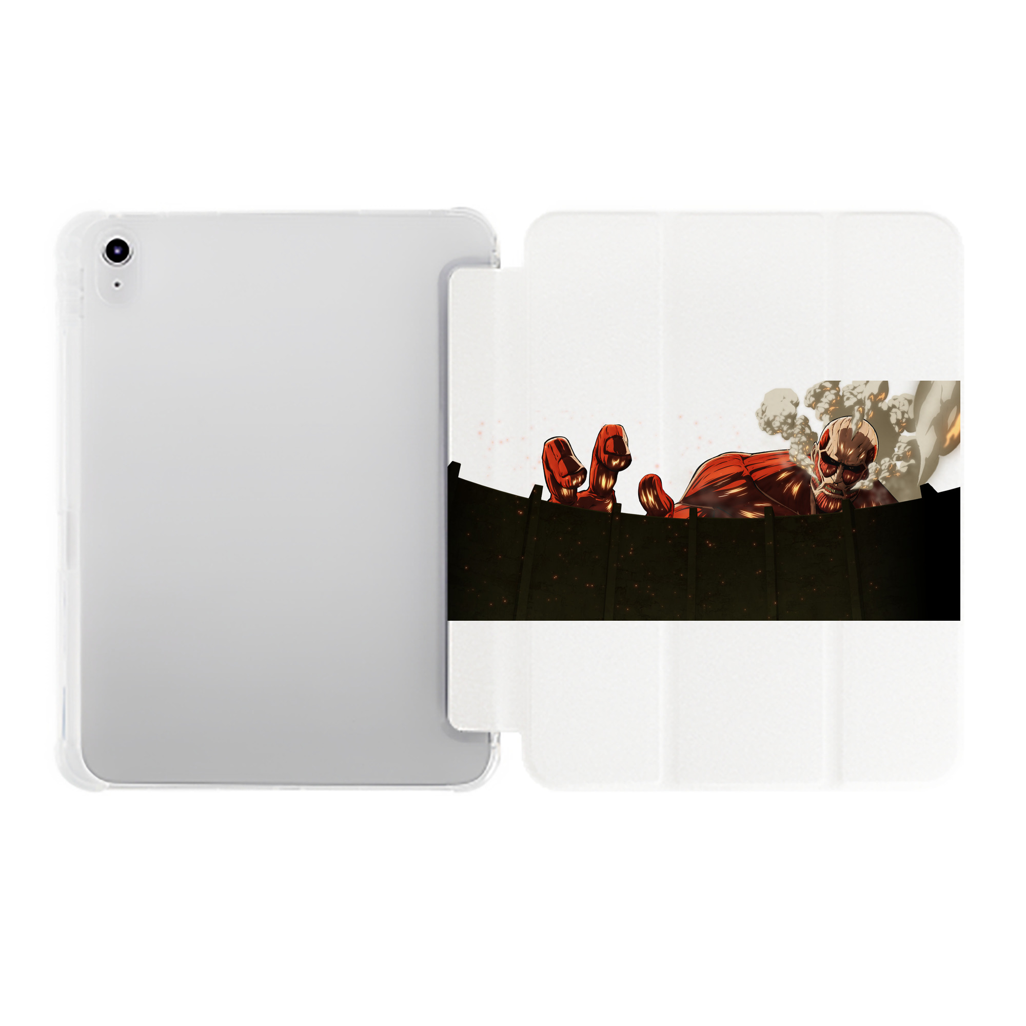 （画像用） 進撃の巨人 Attack on Titan IPad ケース ペン収納付き 三つ折りスタンド PUレザー×シリコン 対応機種9.5/10.5/10.9インチ